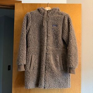 Patagonia Dusty Mesa Fleece Parka, color Furry Taupe
